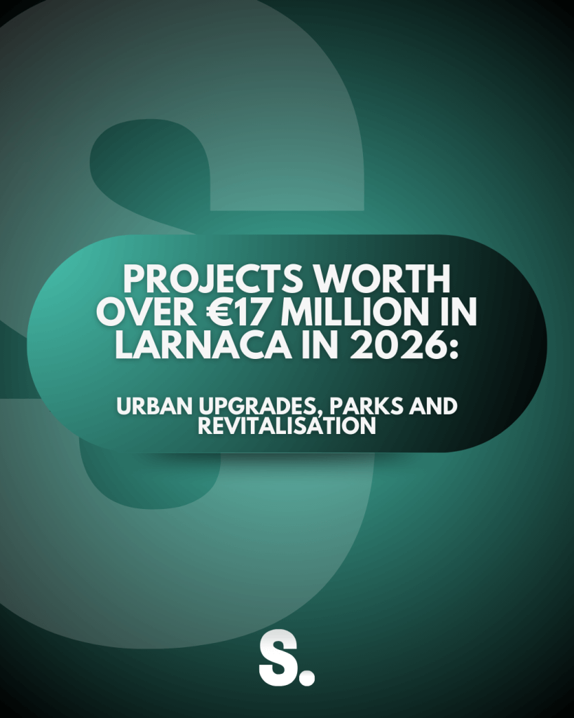 Graphic for Soneverse article on Projects Worth Over €17 Million in Larnaca in 2026: Urban Upgrades, Parks and Revitalisation.